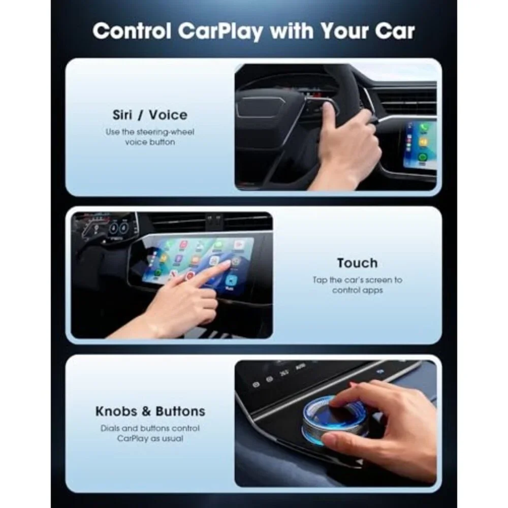 Wireless Carplay Adapter for iPhone - Support GPS Navigation System, Wireless Do
